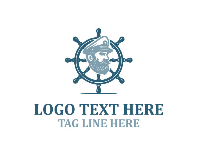  Blue captain Wheel Logo