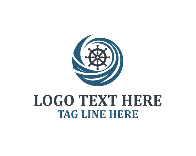 Ocean Helm Ship Wheel Logo