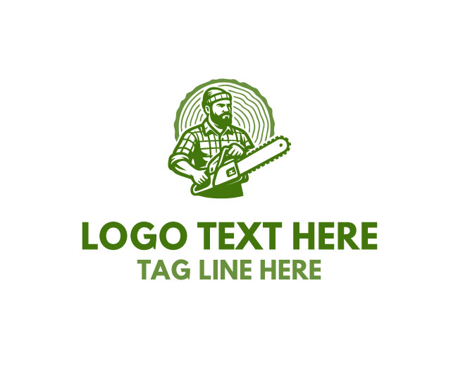 Timber Tree Cutter Blade Logo