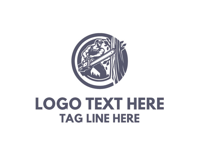 Log Tree Cutter Force Logo