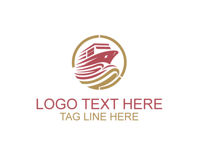 Sea Logistics Ship Logo