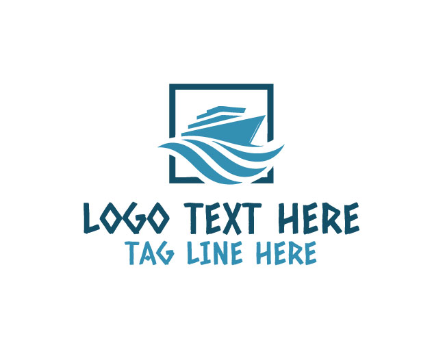 Blue Ocean Ship Logo