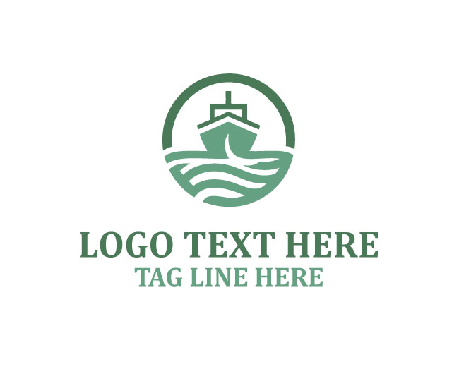 Sea Route Ship Logo