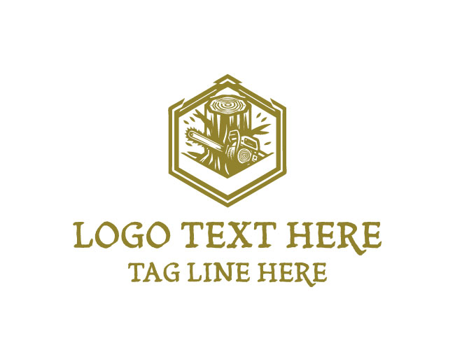 Tree Cutter Saw Edge Logo