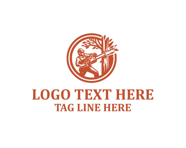 Tree Cutter Timber Force Logo