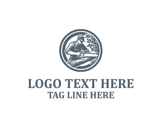 Tree Cutter Wood Blade Logo