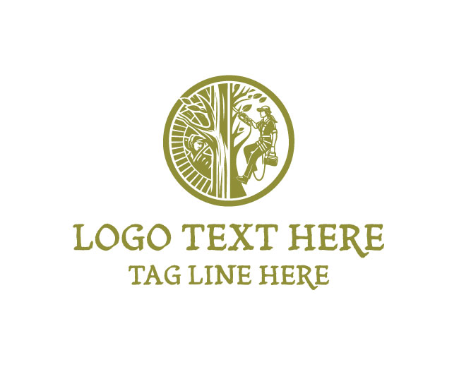 Tree Cutter Power Cut Logo