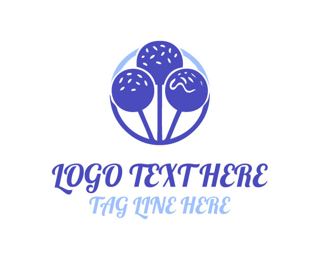 Cake Pops Dessert Logo