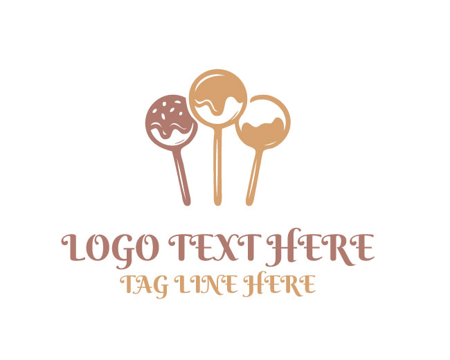 Cake Pops Treats Logo