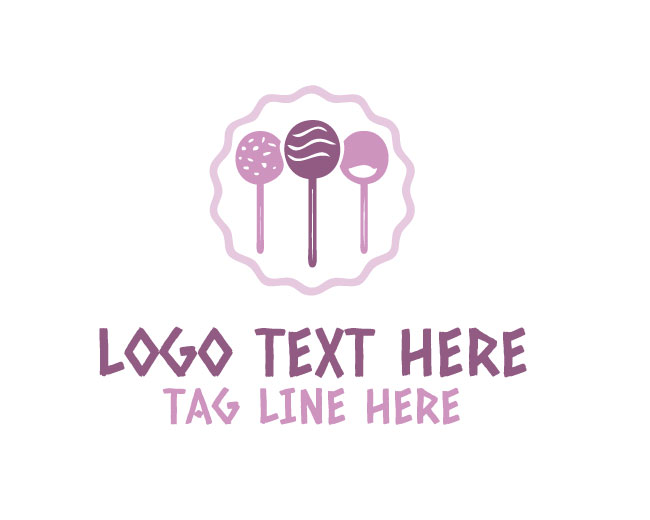 Cake Pops Snack Logo