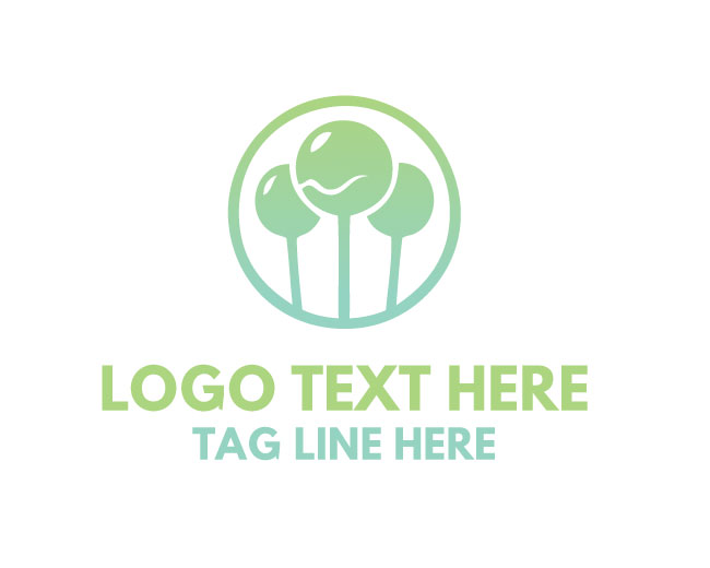 Cake Pops Dessert Shop Logo