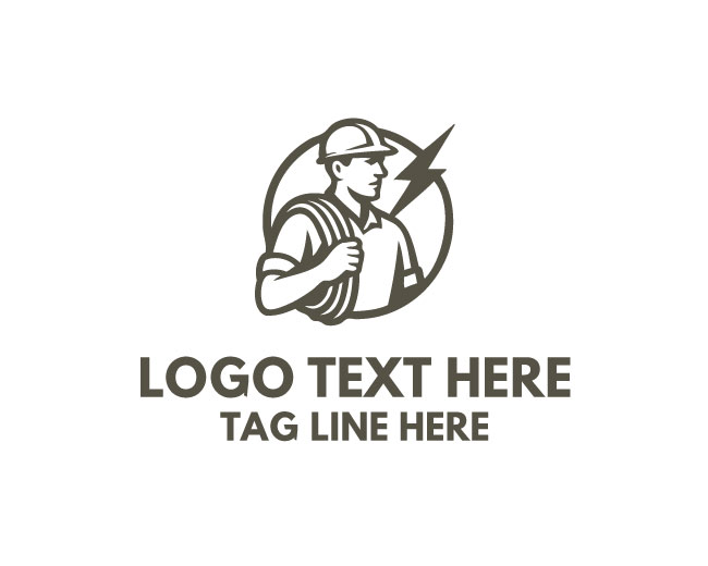  Power Grid Electrician Logo