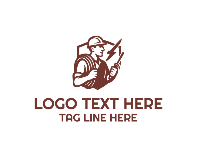 Electro Wave Electrician Logo