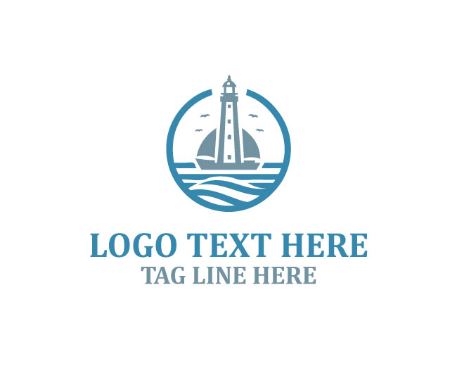 Coastal Light Lighthouse Ship Logo