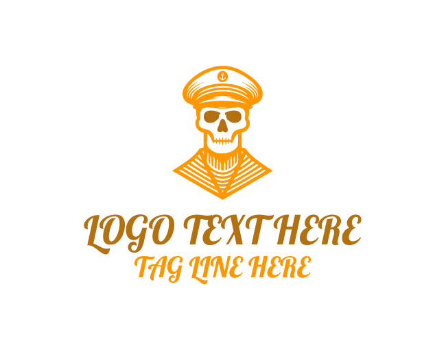Yellow Marine Pirate Logo
