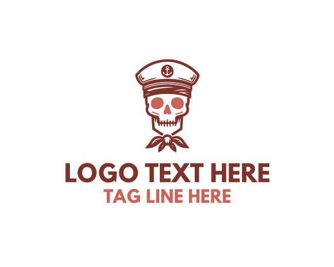 floral Marine Pirate Logo