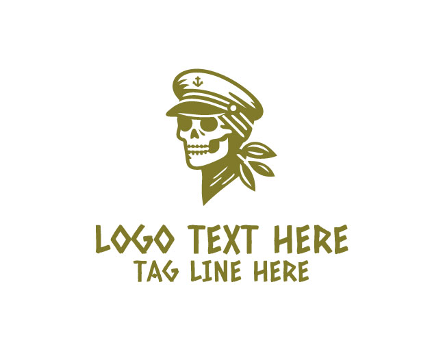 Golden Marine Pirate Logo
