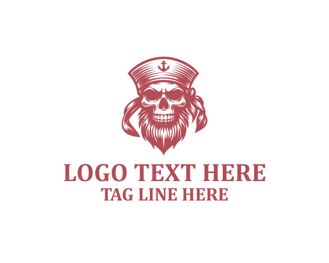 Red Marine Pirate Logo