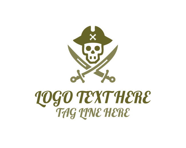 Dark Ocean Marine Pirate Logo