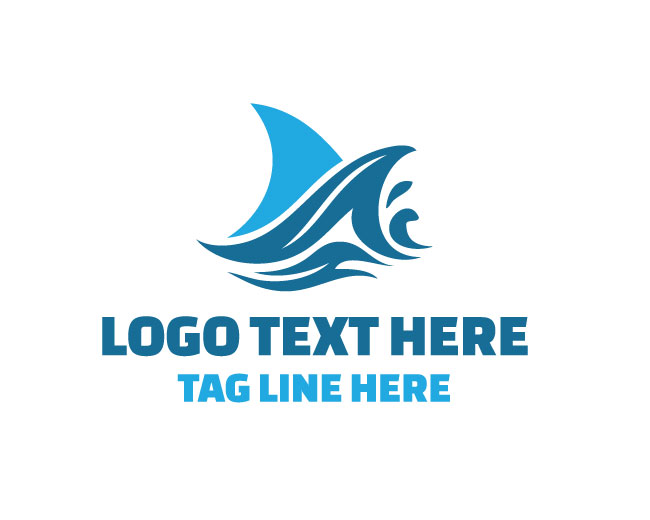  Ocean Shark Fin Logo