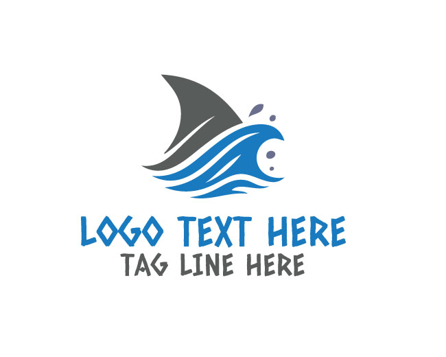 Minimal Shark Fin Logo