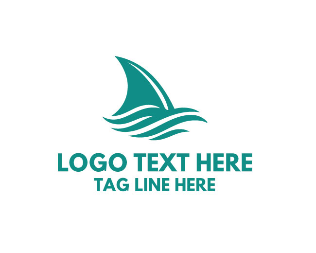 Wave Crest Shark Fin Logo