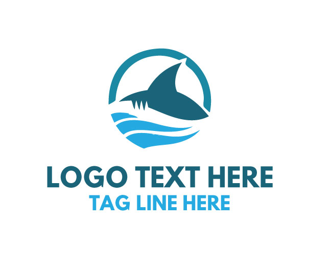 Aggressive Shark Fin Logo