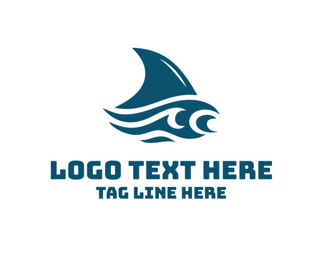 Wave Rider Shark Fin Logo