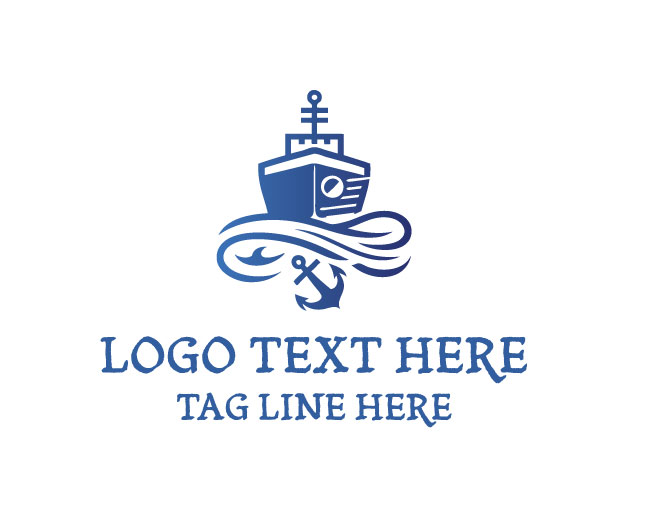 Nautical Line Vintage Yacht Logo