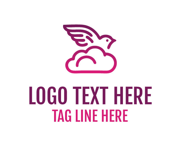 Cloud Bird Modern Logo