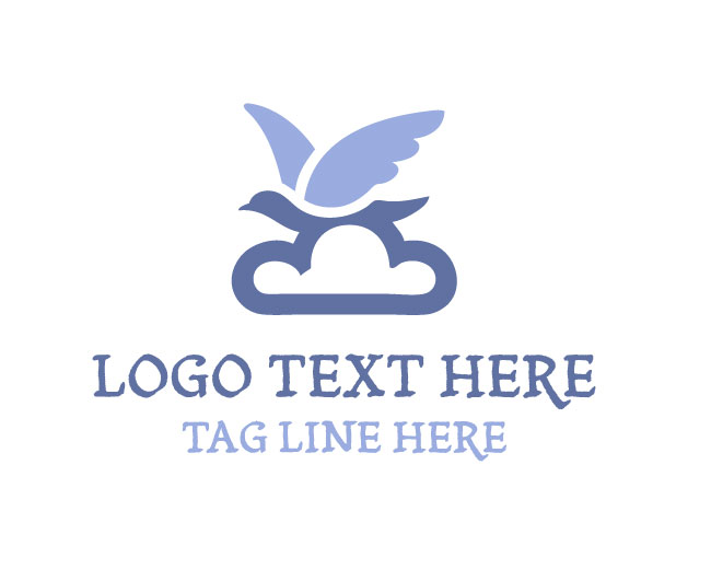 Cloud Bird Minimal Logo
