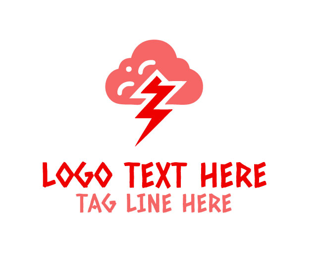 Cloud Bolt Abstract Logo