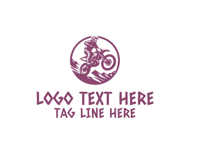 Dirt Bike circle Logo