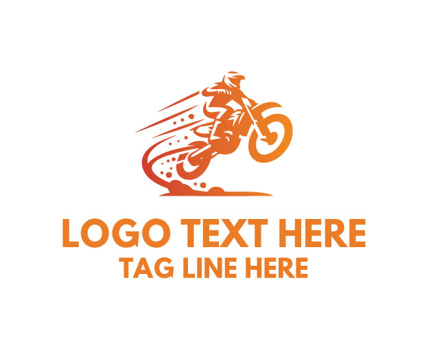 Dirt Bike Dust Trail Logo