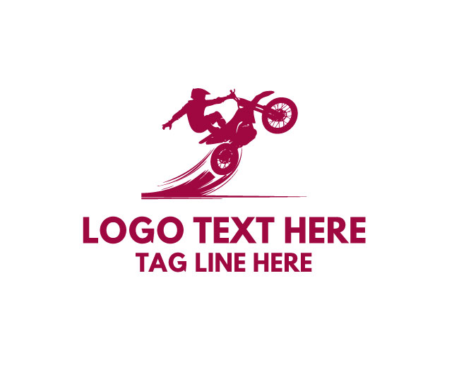 Dirt Bike Rider Silhouette Logo