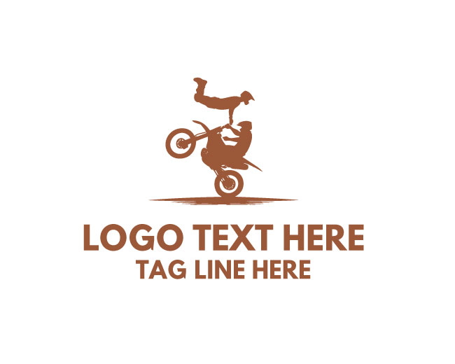 Dirt Bike Stunt Action Logo