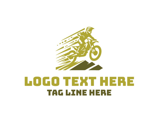 Dirt Bike Speed Lines Logo