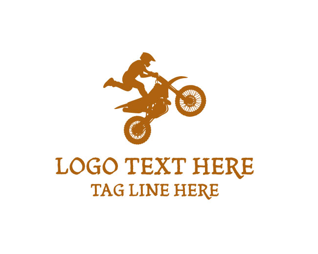 Dirt Bike Grunge Style Logo