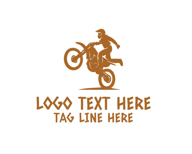 Dirt Bike Track Dust Logo