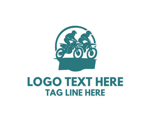 Dirt Bike Splash Circle Logo