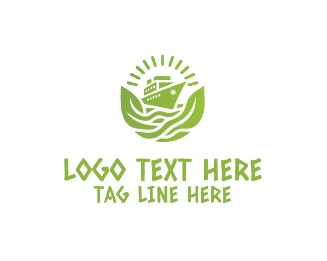 Green Wave Ship Logo