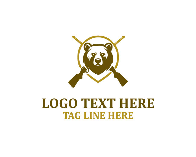 Hunting Target bear Logo