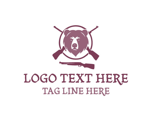 Vintage Cross Rifle Hunting Logo