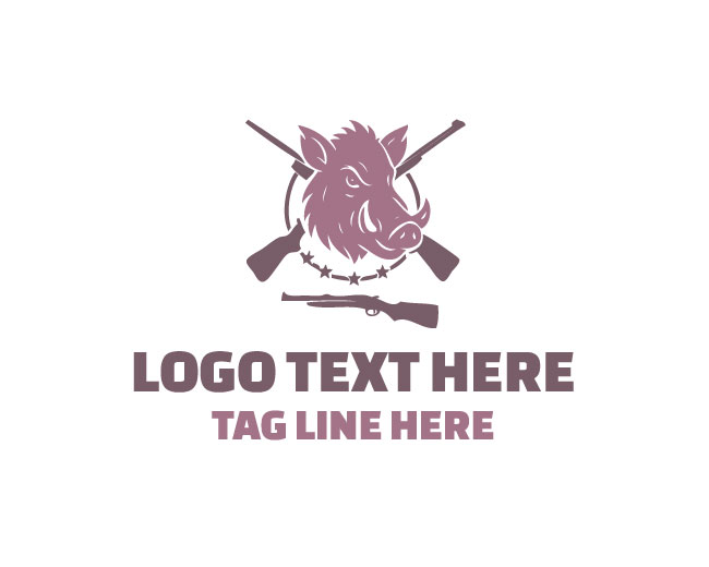 Cross Rifle Target Hunting Logo