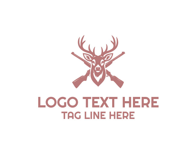 Cross Rifle Deer Hunting Logo