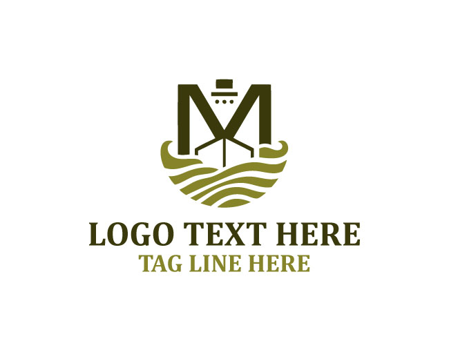 Letter M Ship Logo