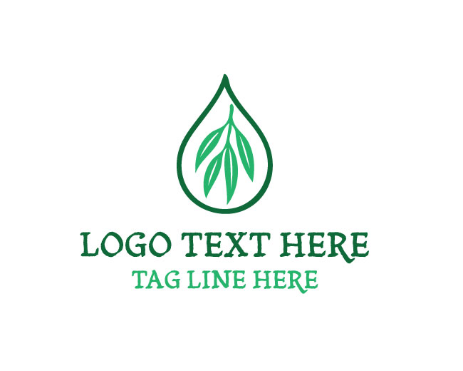 Essential Oil drop Wellness Logo