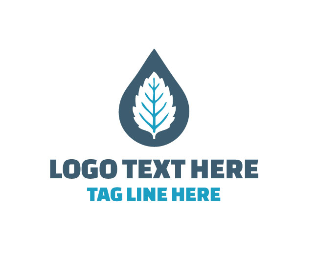 Essential Oil Drop Leaf Logo