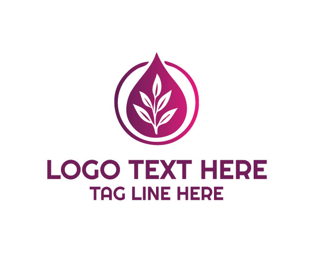 Essential Oil drop Minimal Logo