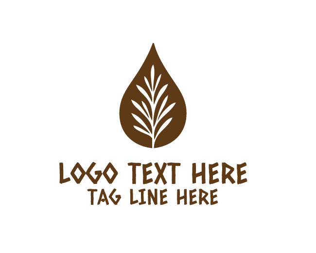 Essential Oil Drop Organic Logo